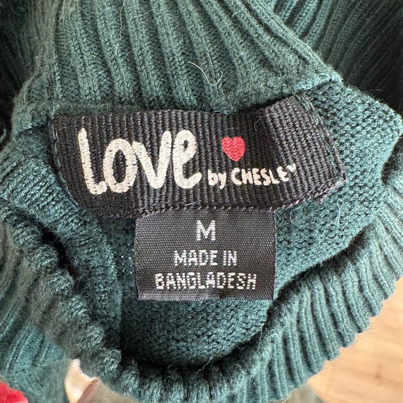 Green Cold Shoulder Sweater - Picture 5 of 5